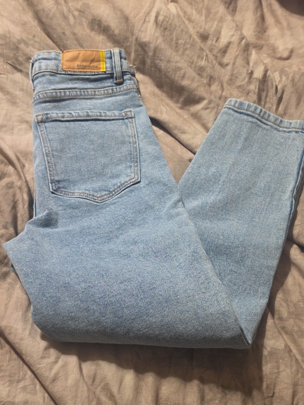 stradivarius Light Blue Straight Womens Jeans
